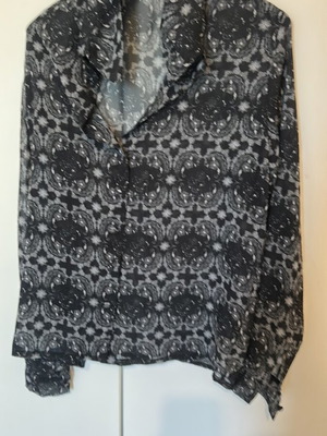 Vassia Kostara shirt used, black and grey, size S