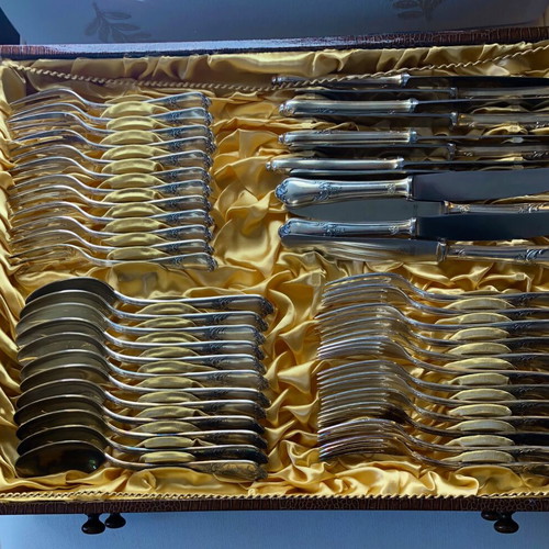Silver collectible cutlery set like new, 12 sets, 171 pieces