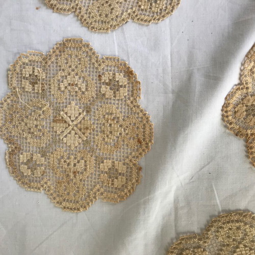 Set of 29 antique embroidered coasters used with color alterations