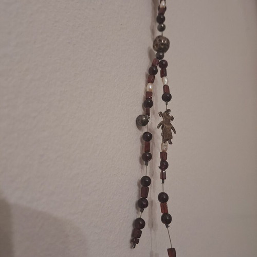 Handmade long necklace used with 925 silver charms