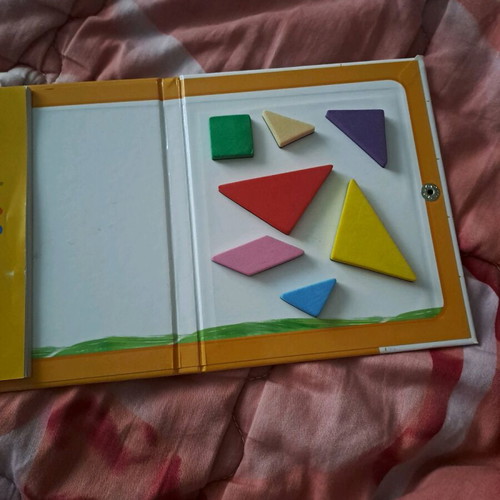 Tangram travel size used, magnetic with instructions