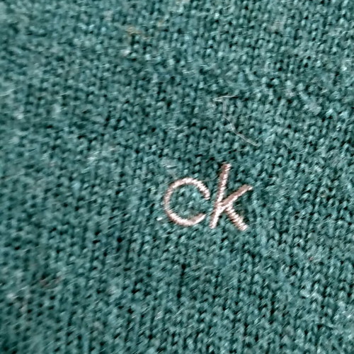 Calvin Klein 100% merino sweater used, size M, green