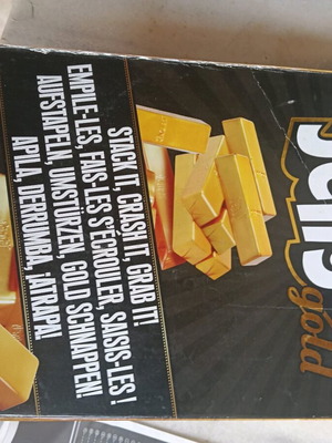 Jenga gold board game used, in good condition