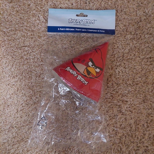 Angry Birds party hats new, pack of 6 for kids party