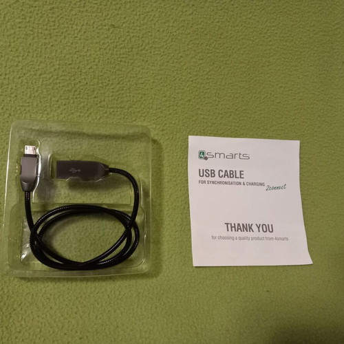 USB – microUSB καλώδιο σύνδεσης 4smarts σαν καινούργιο 50cm
