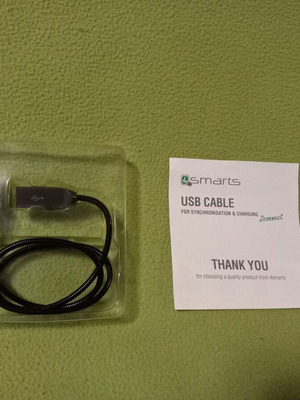 USB – microUSB καλώδιο σύνδεσης 4smarts σαν καινούργιο 50cm