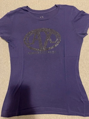 Armani Exchange T-shirt like new, purple, size L