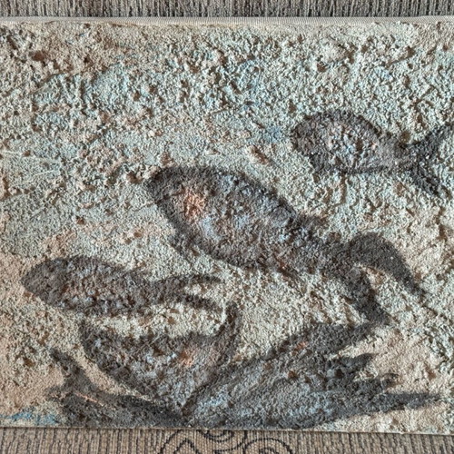 Abstract Fish Mixed Media on Canvas New