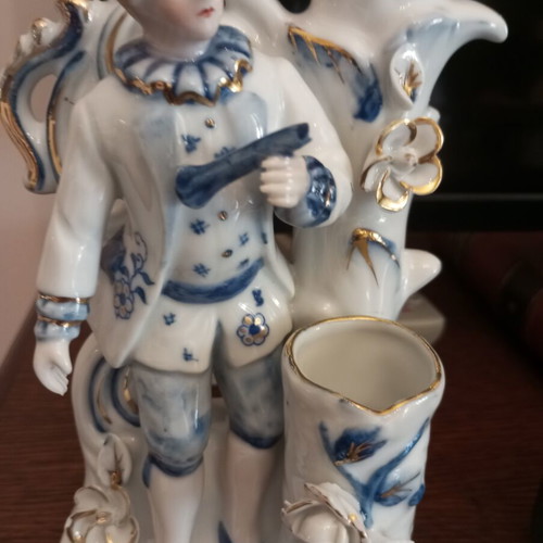Porcelain decorative figurine candle holder vase new