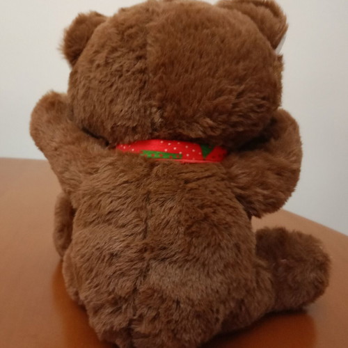 Argoodaki Plush Bear with Red Scarf like new