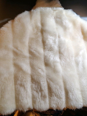 White Elegant Fur Vest Sleeveless Outerwear New