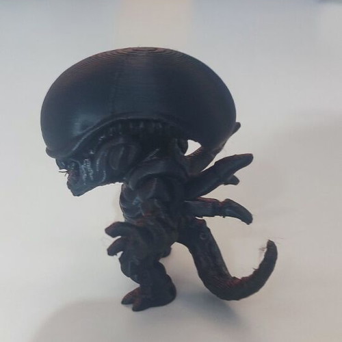 Alien 3D-printed figure like new, 6 x 6 cm