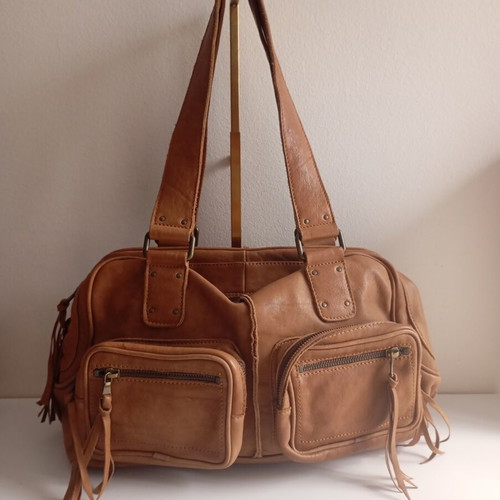 Reison D'etre Vintage Bag Used, Cognac Color, Leather Shoulder