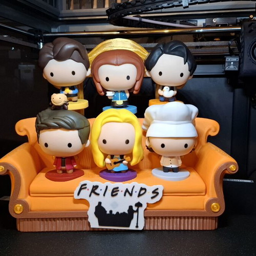Friends couch display for figures