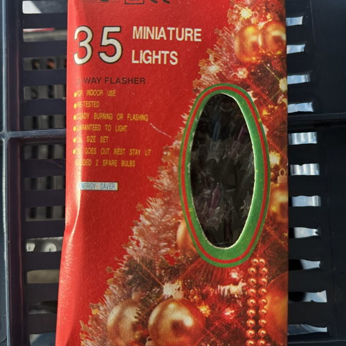 Vintage Christmas string lights, 35 bulbs