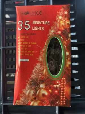 Vintage Christmas string lights, 35 bulbs