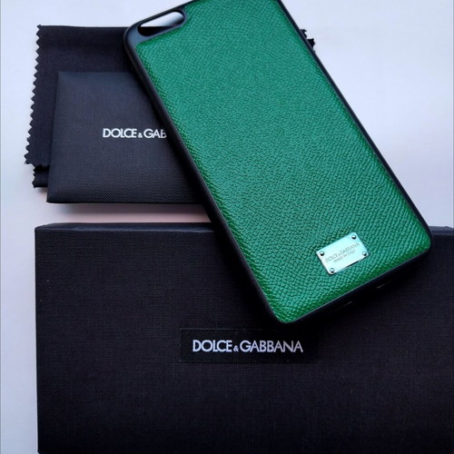 Dolce & Gabbana Saffiano Leather iPhone 7/8 Plus Case New Emerald Green