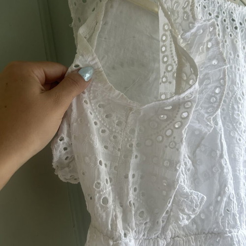 Lungo L'Arno Broderie Anglaise White Top Medium like new