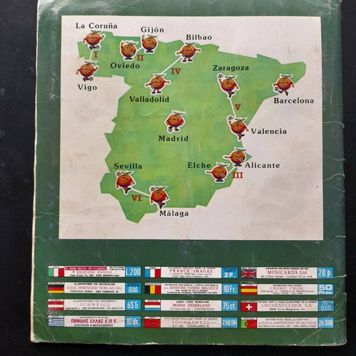 Panini Espana 1982 Mundial sticker album used, not reprint