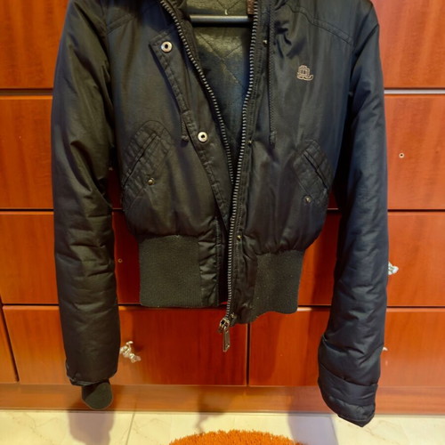 Black jacket with elastic waist, like new, size XS