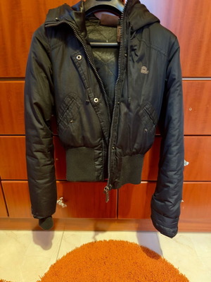 Black jacket with elastic waist, like new, size XS