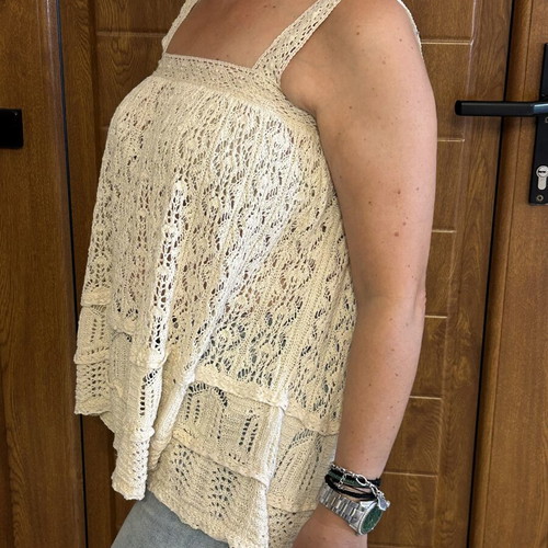 Zara beige knitted blouse, size M/L