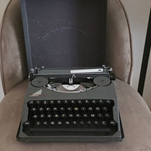 Hermès Baby Paillard Suisse typewriter with Greek keyboard, circa 1938