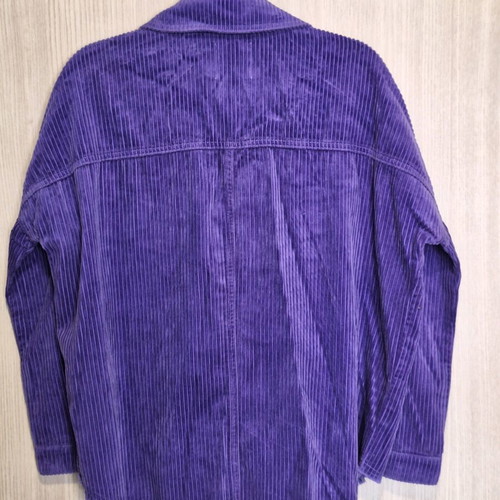 Zara purple corduroy overshirt new, with pockets, size XS-S/M