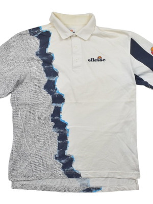 Ellesse Vintage 90s All Over Graphic Polo Tennis Shirt used, size Large