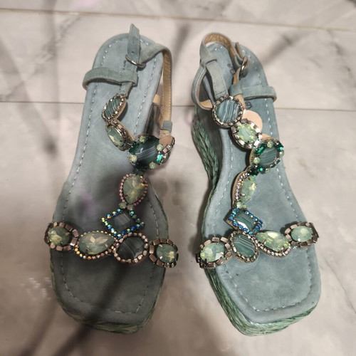 Alma en Pena platform sandals size 39 new, green