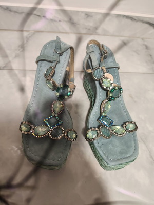 Alma en Pena platform sandals size 39 new, green