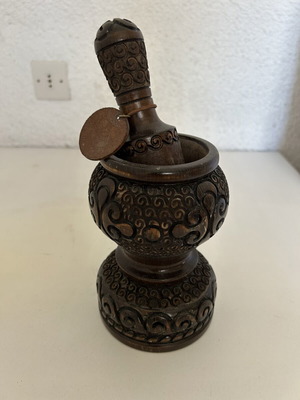 Wooden mortar like new