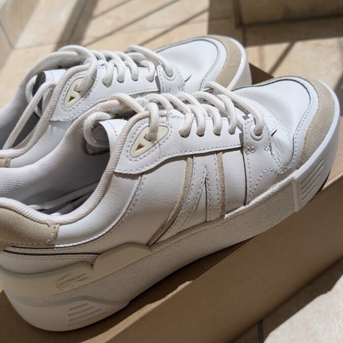 Lacoste Flatform Sneakers used, white off-white, size 37