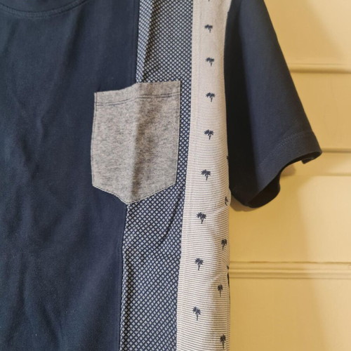 Ανδρικό t-shirt Zara μπλε ελαφρώς μεταχειρισμένο, μέγεθος L