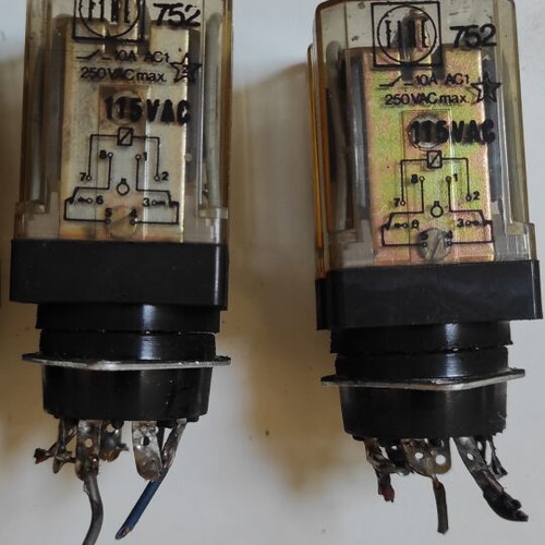 Electrical parts used from elevator control panel