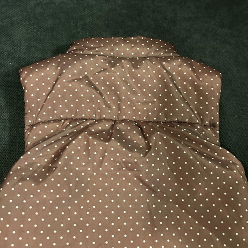 Sleeveless vest used for girls 98cm 2-3 years brown polka dot with pockets