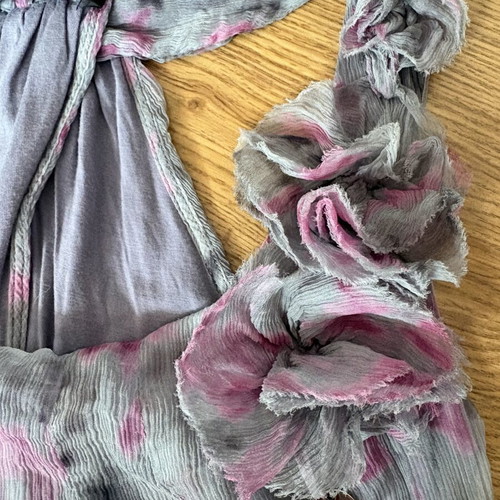 Liu Jo women's blouse size S like new, silk, gray and pink