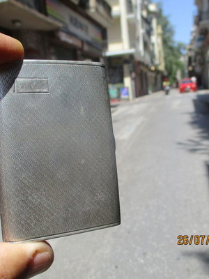 Ασημένια ταμπακιέρα 850~900 D. BRO s, σαν καινούργιο, 20ού αιώνα