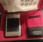 Collectible electric shaver used with complete case