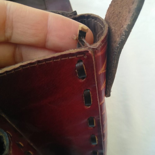Zara leather shoulder bag used boho