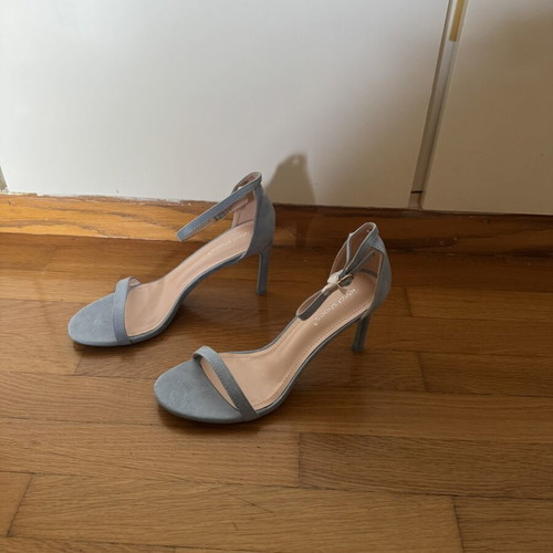 Tsoukalas Shoes women's suede blue sandals size 39 new