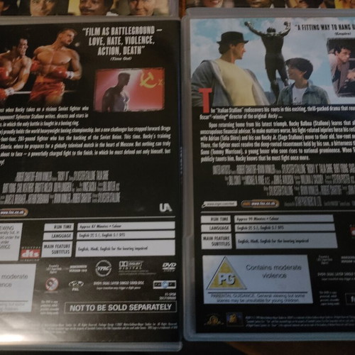 Rocky DVD collection 5 movies like new, English subtitles