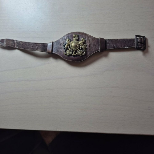 World War II Wristband used, British Army with Royal Emblem