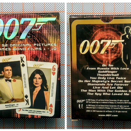 James Bond 007 playing cards new with 52 original images from first 10 films