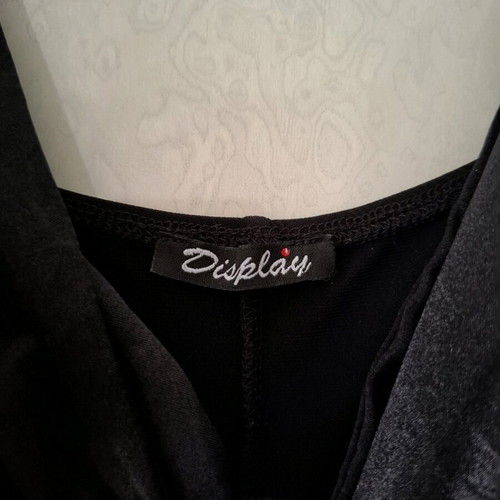 Black Display Spaghetti Strap Top used, adjustable straps, polyester
