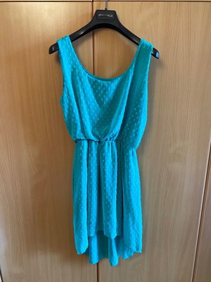 Φόρεμα ασύμμετρο μεταχειρισμένο, αμάνικο, πράσινο, μέγεθος L