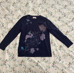 Triumph spring pajamas set like new, dark blue floral design