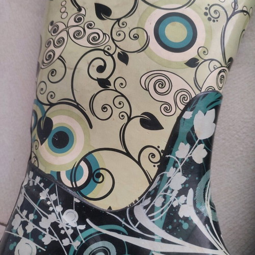 Galotses used, size 37, light and dark green with black