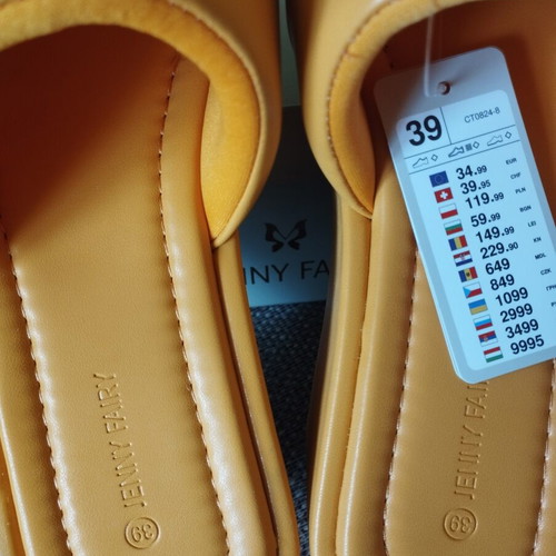 Jenny Fairy women's summer platform slippers like new, size 39, orange