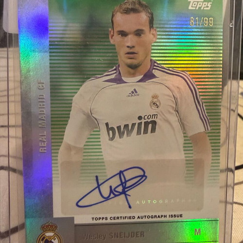 Wesley Sneijder Green Auto 81/99 football card
